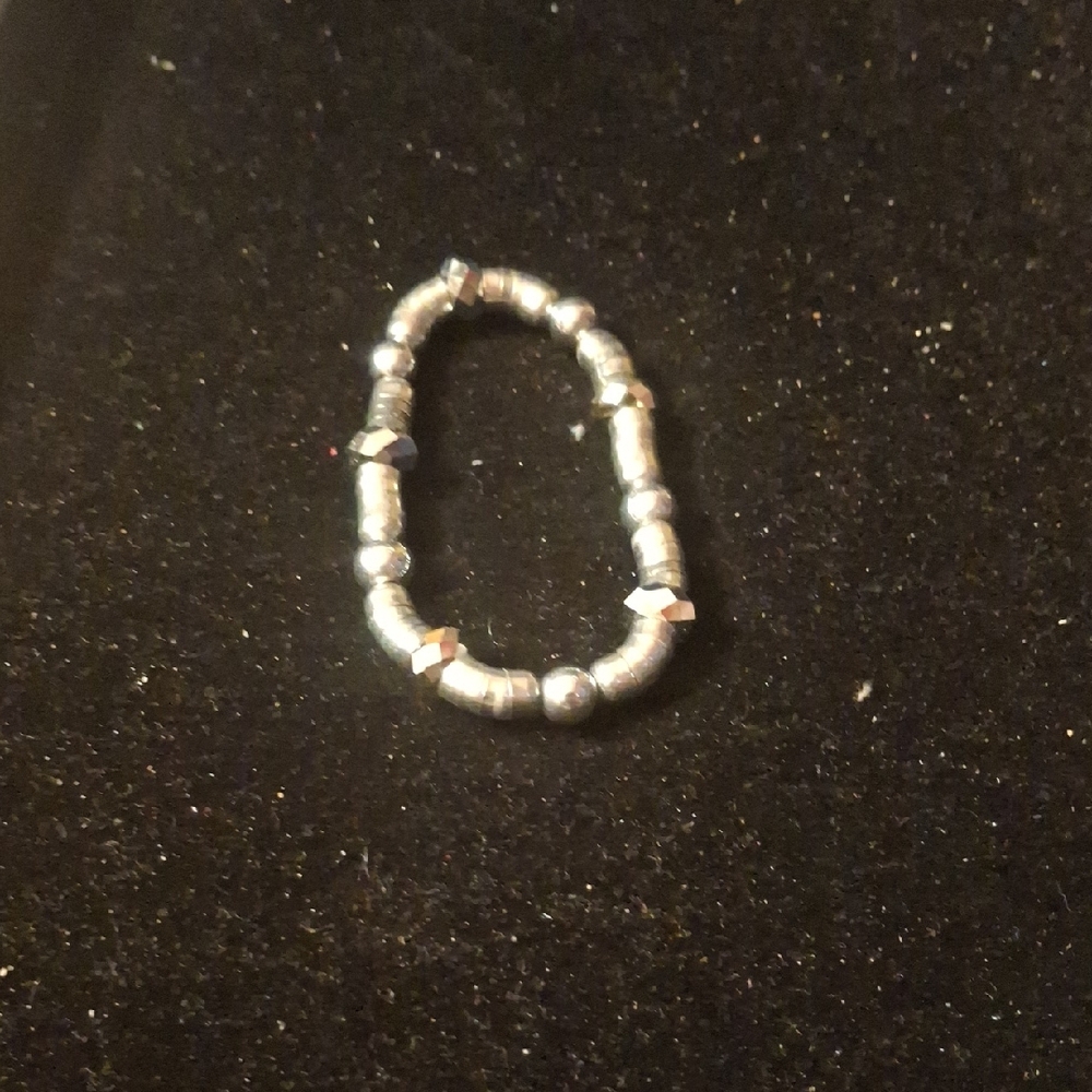 Elegant Silver Beaded Bracelet